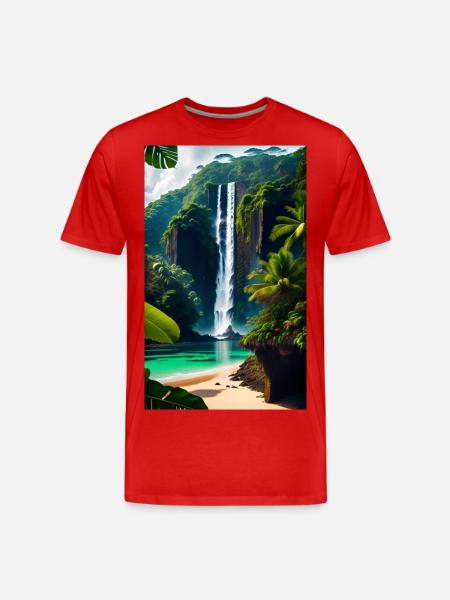 Costa Rica - Men's Premium Organic T-Shirt - red