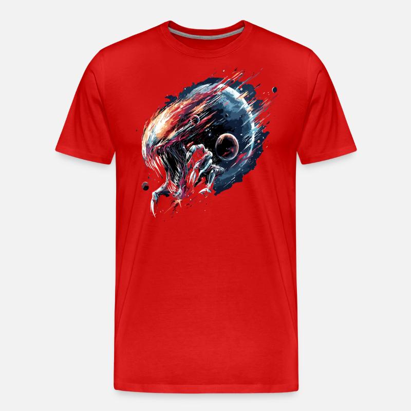 Alien Creature Planet Sci-Fi - Männer Premium Bio T-Shirt - Rot