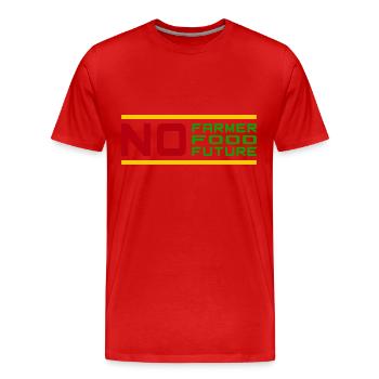 No Farmer No Food No Future Bauern Demo Protest - Männer Premium Bio T-Shirt - Rot - Vorne - Damien (186cm)
