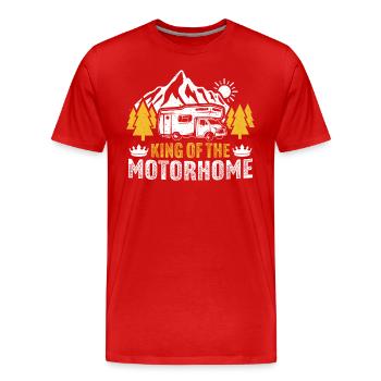 King of Motorhome - Men's Premium Organic T-Shirt - red - Front - Damien (186cm)