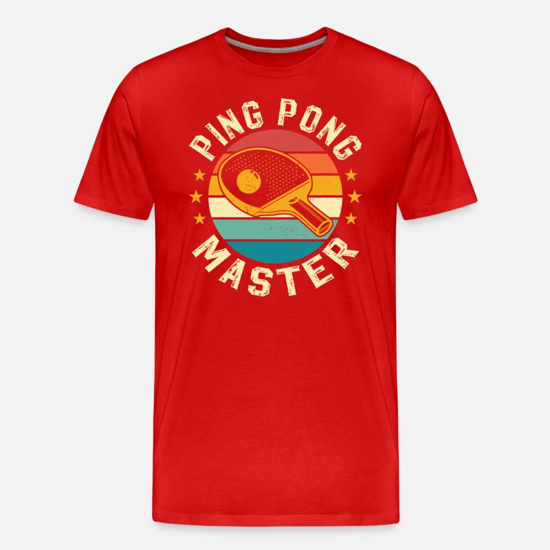 ping pong master - Männer Premium Bio T-Shirt - Rot