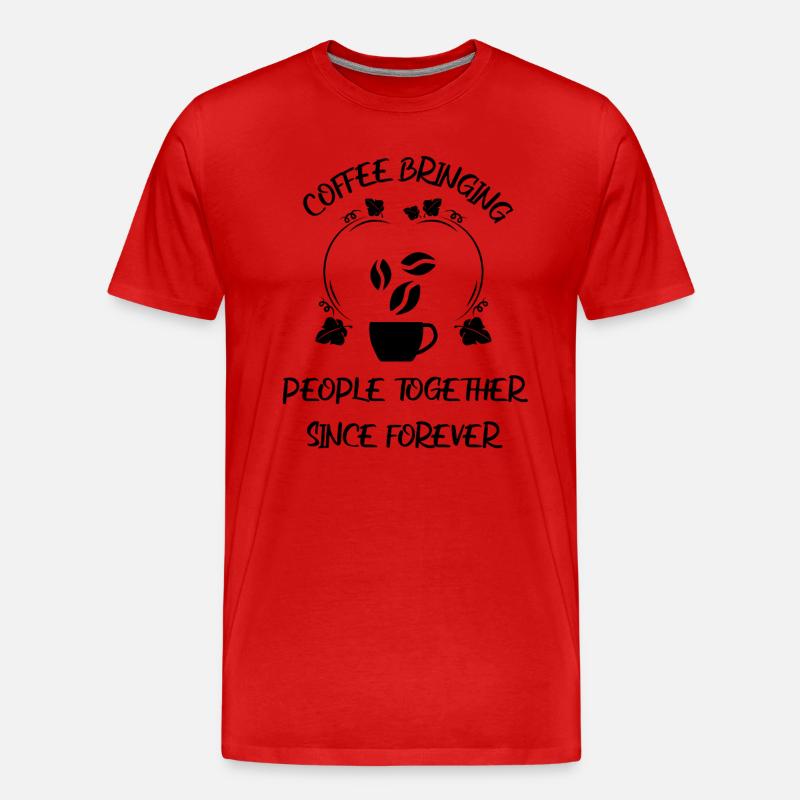 Kaffee Espresso Käffchen - Männer Premium Bio T-Shirt - Rot