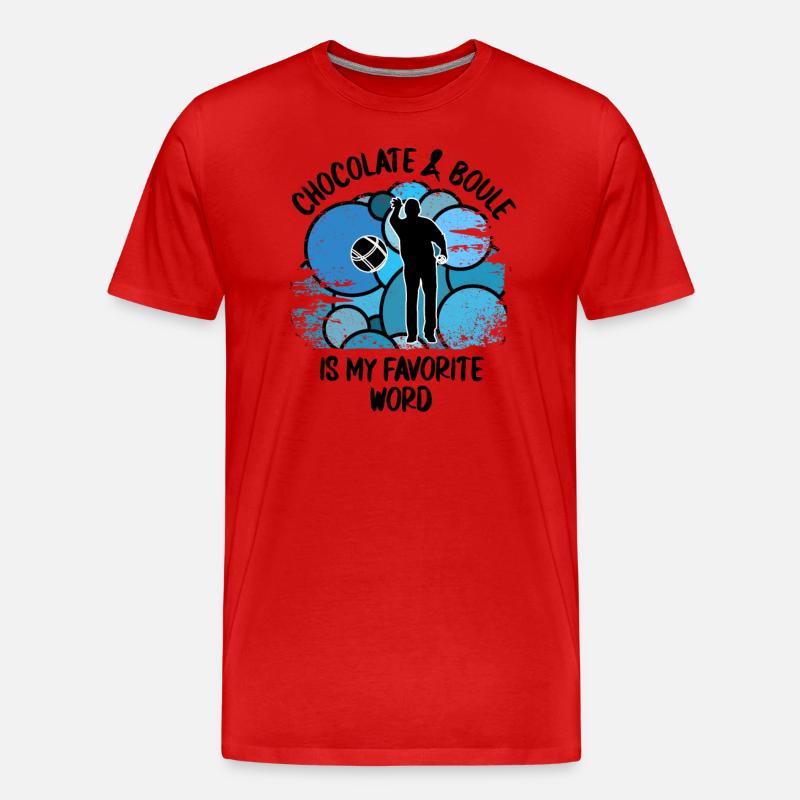 Boule Petanque Boccia Boules Schokolade - Männer Premium Bio T-Shirt - Rot