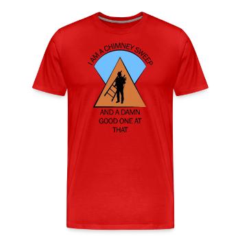 Ramoneur Ramoneur Ramoneur - T-shirt bio Premium Homme - rouge - Devant - Damien (186cm)