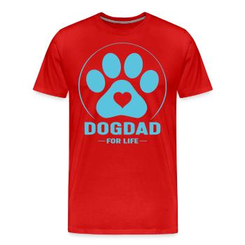 Dog dad for life - Men's Premium Organic T-Shirt - red - Front - Damien (186cm)