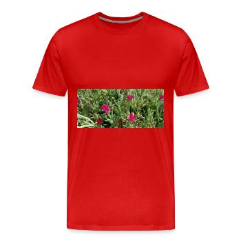Kanarische Gorgeus Flora - Männer Premium Bio T-Shirt - Rot - Vorne - Damien (186cm)