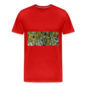 Canarian beautiful cactus - Men's Premium Organic T-Shirt - red - Front - Damien (186cm)
