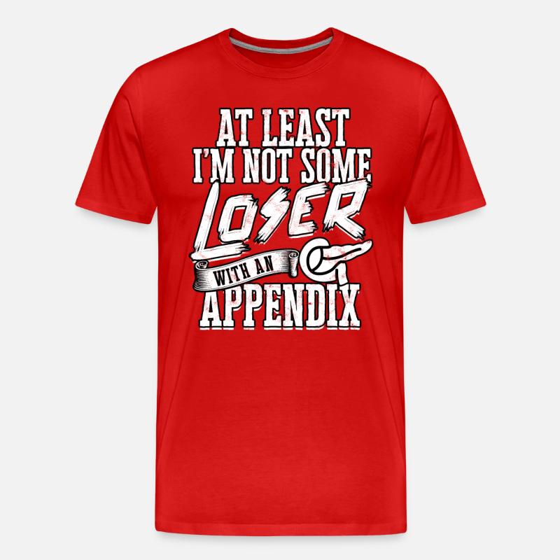 Annexe Opération Appendicectomie Retrait - T-shirt bio Premium Homme - rouge