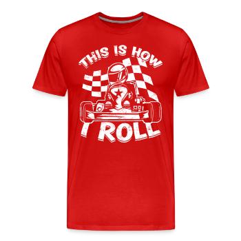 Kart conduite de kart pilotes de course Pilotes de course - T-shirt bio Premium Homme - rouge - Devant - Damien (186cm)