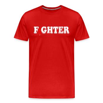 depression depressiv traurig geschenkidee unglückl - Männer Premium Bio T-Shirt - Rot - Vorne - Damien (186cm)