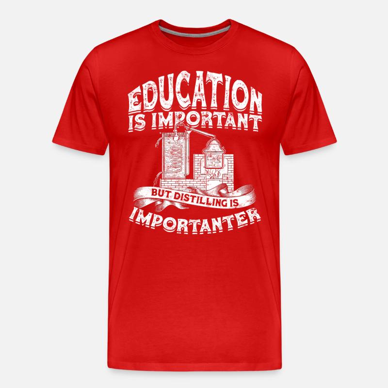 schnaps whiskey brennen schnapsbrenner geschenkide - Männer Premium Bio T-Shirt - Rot