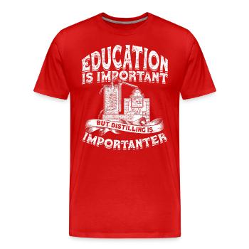 schnaps whiskey brennen schnapsbrenner geschenkide - Männer Premium Bio T-Shirt - Rot - Vorne - Damien (186cm)