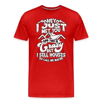 real estate agent real estate agent gift gift - Men's Premium Organic T-Shirt - red - Front - Damien (186cm)