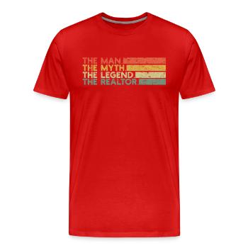 real estate agent real estate agent gift gift - Men's Premium Organic T-Shirt - red - Front - Damien (186cm)