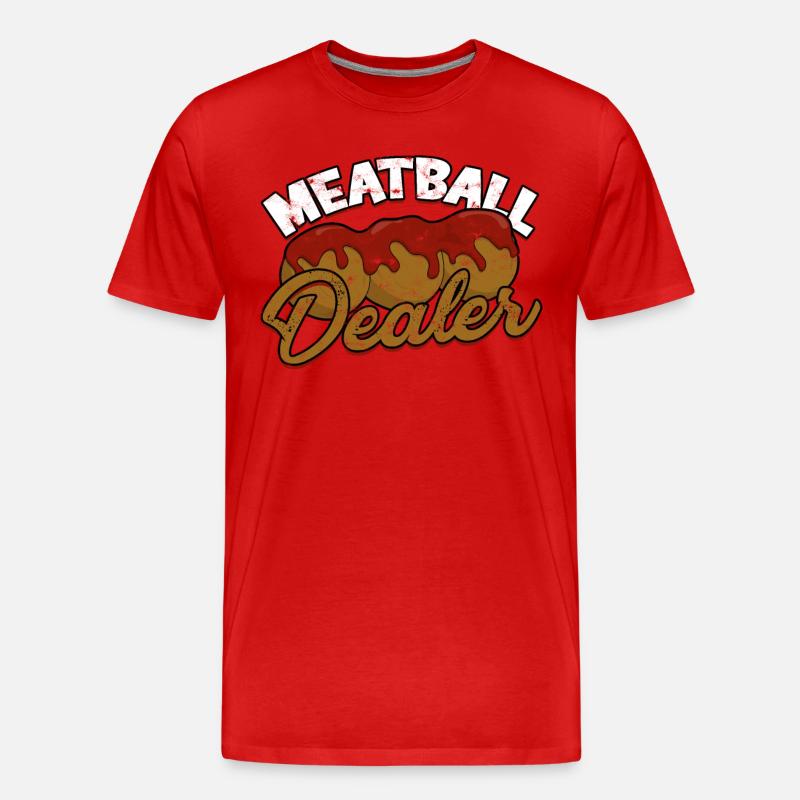 fleischklößchen essen spaghetti geschenk geschenki - Männer Premium Bio T-Shirt - Rot
