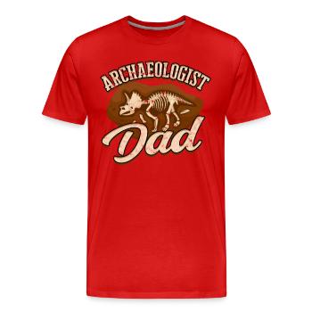 archäologe archäologie geschenk geschenkidee archä - Männer Premium Bio T-Shirt - Rot - Vorne - Damien (186cm)