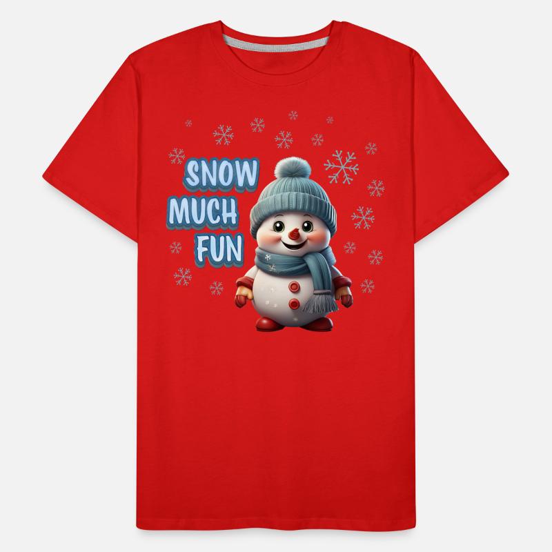 SNOW MUCH FUN - Cute Snowman Men's Premium Organic T-Shirt