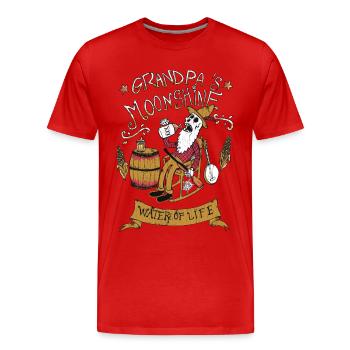 grandpa - T-shirt bio Premium Homme - rouge - Devant - Damien (186cm)