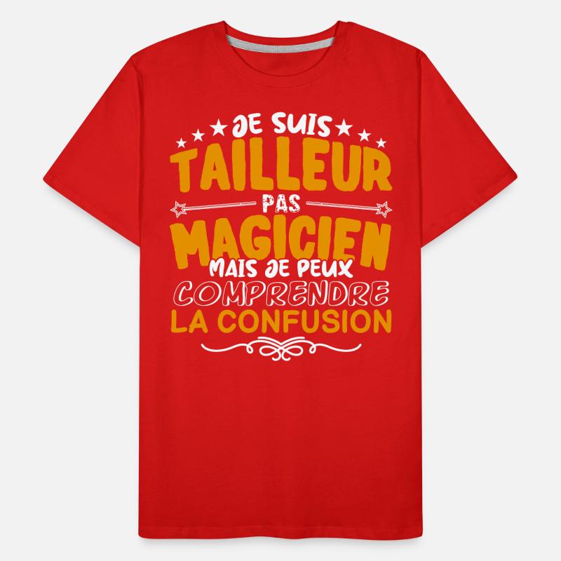 Tailleur | Tailleur pas Magicien | Meilleur Taille T-shirt bio Premium Homme