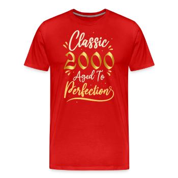 Birthday 2000 gift 2000 Classic 2000 - Men's Premium Organic T-Shirt - red - Front - Damien (186cm)