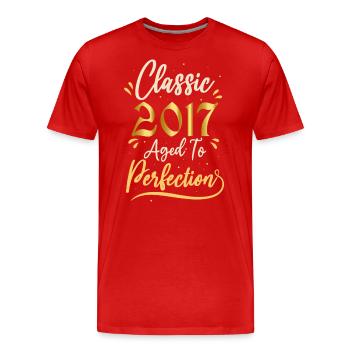Birthday 2017 gift 2017 Classic 2017 - Men's Premium Organic T-Shirt - red - Front - Damien (186cm)
