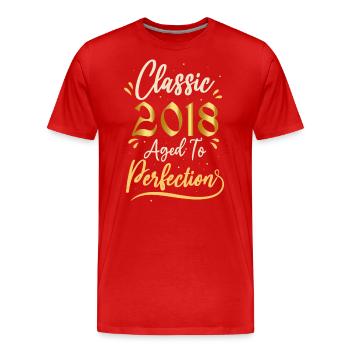 Birthday 2018 gift 2018 Classic 2018 - Men's Premium Organic T-Shirt - red - Front - Damien (186cm)
