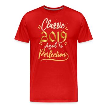Birthday 2019 gift 2019 Classic 2019 - Men's Premium Organic T-Shirt - red - Front - Damien (186cm)