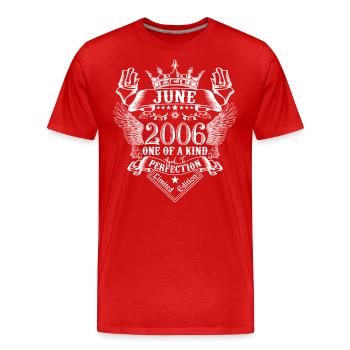 Juni 2006 Jubiläum Juni 2006 Juni - Männer Premium Bio T-Shirt - Rot - Vorne - Damien (186cm)