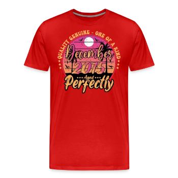 December 2015 Anniversary 2015 December 2015 - Men's Premium Organic T-Shirt - red - Front - Damien (186cm)