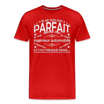 ingénieur automobile le seul ingénieur automobile - T-shirt bio Premium Homme - rouge - Devant - Damien (186cm)