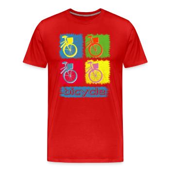 Bicycle Bike Bike Shirt - T-shirt bio Premium Homme - rouge - Devant - Damien (186cm)