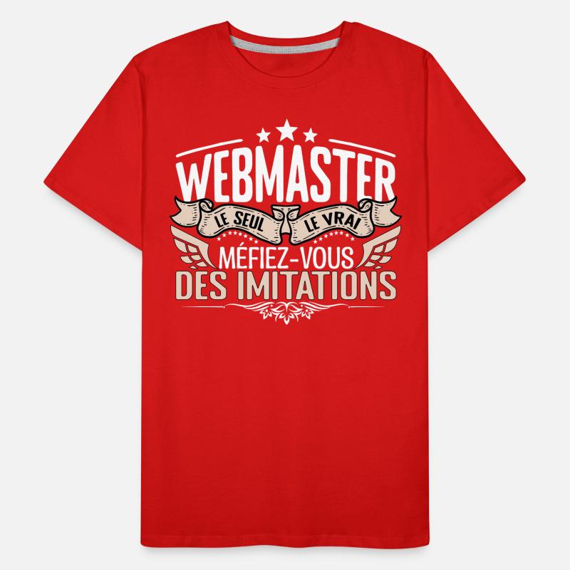 Webmaster le seul Webmaster le vrai Webmaster T-shirt bio Premium Homme