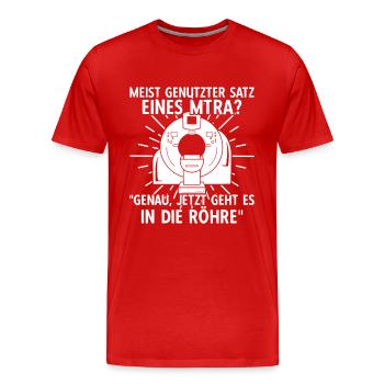 MTRA Medizinisch-Technischer Radiologie Assistent - Männer Premium Bio T-Shirt - Rot - Vorne - Damien (186cm)