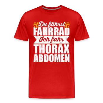MTRA Röntgen Radiologie Radiologe - Männer Premium Bio T-Shirt - Rot - Vorne - Damien (186cm)