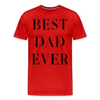 Bester Vater den es gib - Männer Premium Bio T-Shirt - Rot - Vorne - Damien (186cm)
