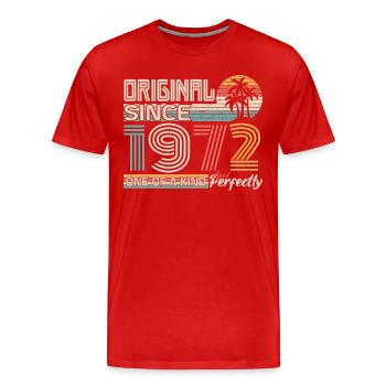 1972 Jubiläum 1972 geboren 1972 Jubiläum - Männer Premium Bio T-Shirt - Rot - Vorne - Damien (186cm)