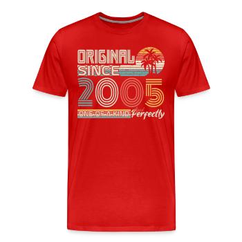 2005 anniversary 2005 born in 2005 anniversary - Men's Premium Organic T-Shirt - red - Front - Damien (186cm)