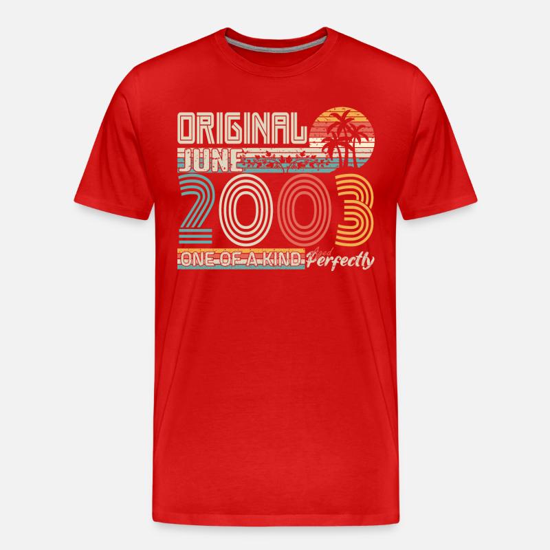 Juni 2003 Juni-Jubiläum Juni 2003 - Männer Premium Bio T-Shirt - Rot