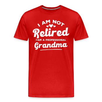 Je suis une grand-mère professionnelle - T-shirt bio Premium Homme - rouge - Devant - Damien (186cm)