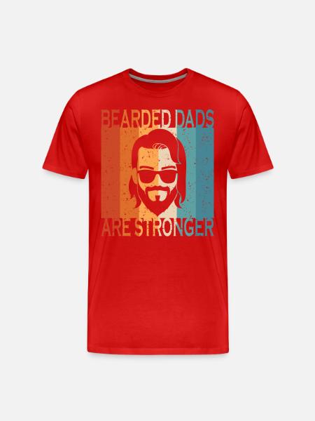 Bearded Dads Are Sronger - Men's Premium Organic T-Shirt - 