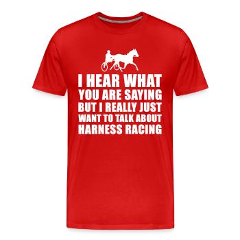Lustige Trotten Geschenk-Idee - Männer Premium Bio T-Shirt - Rot - Vorne - Damien (186cm)