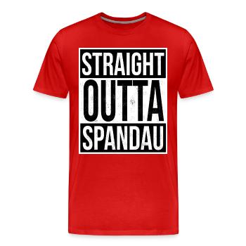 Straight Outta Spandau - T-shirt bio Premium Homme - rouge - Devant - Damien (186cm)