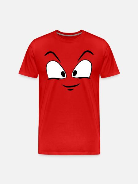 smiley face - Men's Premium Organic T-Shirt - red