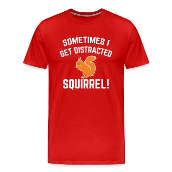 Écureuil T-shirt Cadeau Animaux amis drôle - T-shirt bio Premium Homme - rouge - Devant - Damien (186cm)
