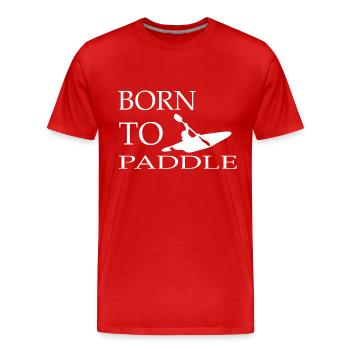 NÉ pour pagayer kayak cadeau passe-temps - T-shirt bio Premium Homme - rouge - Devant - Damien (186cm)