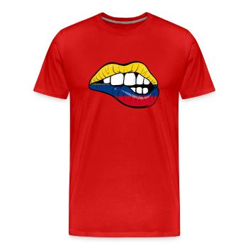 Colombia Football Gift Colombia Fan Sexy - Men's Premium Organic T-Shirt - red - Front - Damien (186cm)