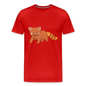 Roter Panda - Männer Premium Bio T-Shirt - Rot - Vorne - Damien (186cm)