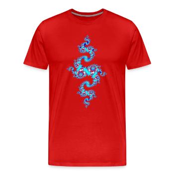 Julia Fraktal - T-shirt bio Premium Homme - rouge - Devant - Damien (186cm)