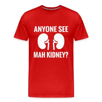 Donneur de rein Reins Organe Don d’organes Rein - T-shirt bio Premium Homme - rouge - Devant - Damien (186cm)