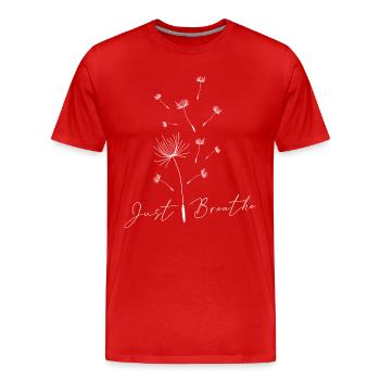 Just Pusteblume Breathe Printemps printemps de lion - T-shirt bio Premium Homme - rouge - Devant - Damien (186cm)
